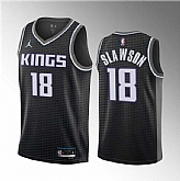 Men's Sacramento Kings #18 Jalen Slawson Black 2023 Draft Statement Edition Stitched Jersey Dzhi 